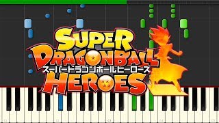 Super Dragon Ball Heroes OPENING Piano Tutorial  Synthesia [upl. by Mungam]