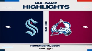 NHL Highlights  Kraken vs Avalanche  November 5 2024 [upl. by Eceinal643]