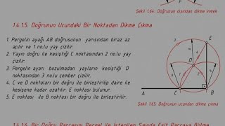 Teknik Resim Ders 24  Doğrunun ucundaki bir noktadan dikme çıkma [upl. by Penthea]