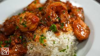 Smothered Okra and Shrimp Recipe  Soul Food Sunday [upl. by Rovelli206]