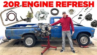 How to Replace Gaskets Front amp Rear Main Oil Seal Oil Pump Fuel Pump on Toyota 20R Engine [upl. by Mortie]