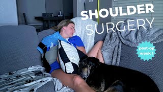 SHOULDER LABRUM TEAR REPAIR  POSTOP WEEK 1 [upl. by Devlen]