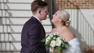 Elegant Industrial Wedding at The Woolen Mill  Fredericksburg  Zach and Emilys Wedding Highlights [upl. by Crystie542]