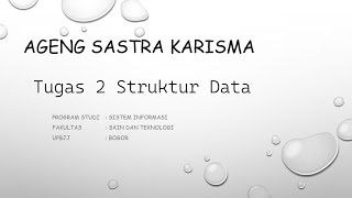 STRUKTUR DATA TUGAS 2 PRAKTIKUM UT  BAHASA PEMROGRAMAN JAVA [upl. by Nagaer]