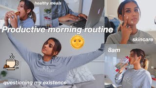 My Productive Morning Routine  Healthy Meals  stretches  daily routine [upl. by Erusaert]