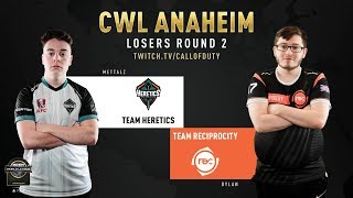 Team Heretics vs Team Reciprocity  CWL Anaheim 2019  Losers Round 2 [upl. by Nomolas]