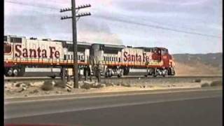 Santa Fe fast freight startup [upl. by Ariaes774]