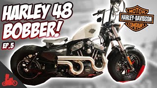 Harley 48 Bobber Build 🛠 Giveaway S3 Ep5 [upl. by Annovaj]