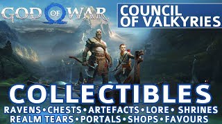 God of War  Council of Valkyries All Collectible Locations Ravens Chests Artefacts Shrines [upl. by Crosse]