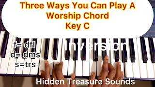 Piano Worship Chord Tutorial For beginners key C pianotutorial [upl. by Aivalf]