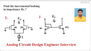 Analog Circuit Design interview find incremental impedance [upl. by Aluor]