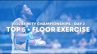 Top 5 Routines  Floor Exercise  Senior Men Day 2  2024 Xfinity US Championships [upl. by Winograd]