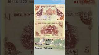 Bhutan  5 Ngultrum collecting money notes banknotes asia bhutan [upl. by Lukash]