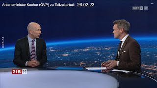 Arbeitsminister Kocher ÖVP zu Teilzeitarbeit So 2622023 [upl. by Ahsienauq]