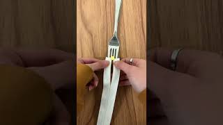 Using a fork to install a zipper pull [upl. by Ariay]