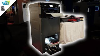 The laundry folding machine Foldimate at CES 2019 [upl. by Cully]