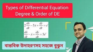 Ordinary differential equations in bangla  Differential equation order amp degree [upl. by Ynittirb52]