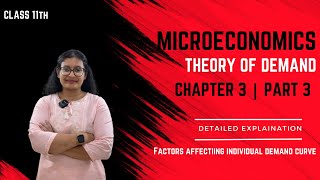 Factors Determinants Affecting Individual Demand CurveMicroeconomics Theory of Demand Class 11th [upl. by Atnauq515]