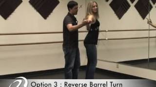 Salsa On2 Dance Lesson  Reverse Barrel Turn [upl. by Anawad]