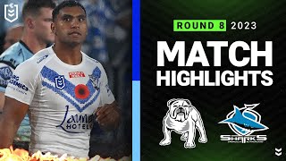 NRL 2023  CanterburyBankstown Bulldogs v CronullaSutherland Sharks  Match Highlights [upl. by Mills]