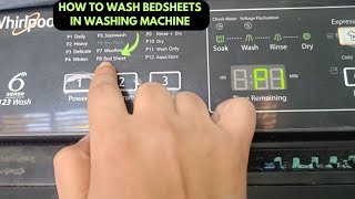 How To Wash Bed Sheets In Washing Machine⚡Bedsheet Mode In Top Load Washing Machine Fully Automatic [upl. by Nosimaj]