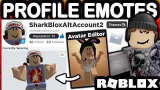 AVATAR EMOTES ON YOUR PROFILE HOW TO SET IT UP EARLY ACCESS VERSION ROBLOX [upl. by Marguerita]