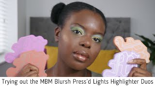 Trying out the new Made by Mitchell Blursh Press’d Lights Highlighter Duos [upl. by Radmen]