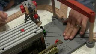 Percy At The Dieselworks Wooden Train Set  Video Review  The Toy Spy [upl. by Persian529]