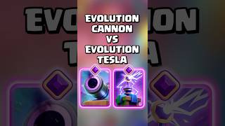 Evolution Cannon VS Evolution Tesla 🤔 clashroyale shorts [upl. by Ardnala]