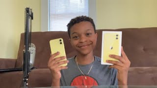 UNBOXING THE IPHONE 11YELLOW [upl. by Illoh]