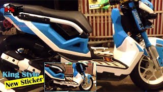 Top Honda Zoomer x 110  How to full Sticker wrap zoomer x CAMBODIA Beautiful Colors [upl. by Monarski155]