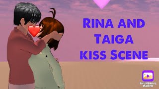 Rina and Taiga kiss sceneSakura school simulatorSorry if it’s Cringe [upl. by Sorci157]