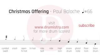 Paul Baloche  Christmas Offering Drum Score [upl. by Ailahk100]