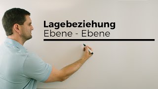 Lagebeziehung Lage von 2 Ebenen in Koordinatenform Beispiel Schnittgerade  Mathe by Daniel Jung [upl. by Toffey]