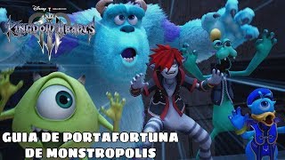 Kingdom Heartes 3 Guia Portafortuna Emblemas de Mickey Monstropolis Monstruos SA [upl. by Leimaj482]