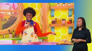 CBeebies big cook little cook wiggly woo the worm sign zone [upl. by Rratsal]