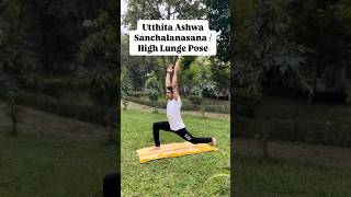 9 Utthita Ashwa Sanchalanasana  High Lunge Pose  yoga yogapose ytshorts shorts [upl. by Rebmit934]