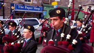 Bagpipes And Drums Parades Pitlochry Highland Perthshire Scotland [upl. by Ybrek]