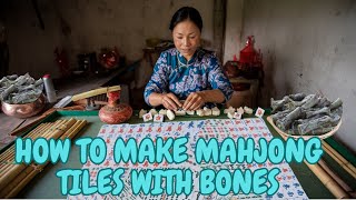 mahjong how its made with cow bones in China [upl. by Demmahum13]