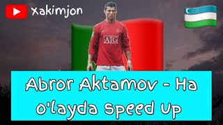 Abror Aktamov  Ha olayda speed up karaoke 🎤 ⚡  text bilan  🇺🇿 [upl. by Ennasirk]