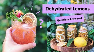 How to Dehydrate Lemons  Oven Storage How to use All questions answered [upl. by Chrissa]