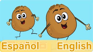 Bilingual Kids Una Papa Dos PapasOne Potato Two Potatoes Spanish English Super Simple Songs [upl. by Edylc13]