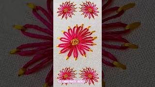 Lazy Daisy Stitch Flower Embroidery Design  Easy And Beautiful embroidery handembroidery shorts [upl. by Benton600]