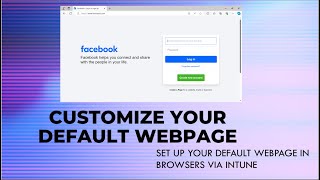 How to setup default webpage in browsers via Intune windows intune tutorial m365 [upl. by Gino]