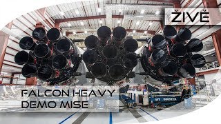 ŽIVĚ Falcon Heavy Demo mise [upl. by Nauaj]