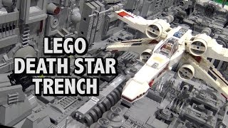 Huge LEGO Star Wars Death Star Trench Scene  BrickFair Alabama 2017 [upl. by Anerul4]