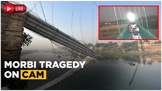 LIVE  Morbi Tragedy on Cam Moments of Bridge Collapse Captured Survivors Recount Horror [upl. by Dredi64]