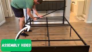 Assembly Video  Furnulem Full Size Bed Frame with Charging Station [upl. by Stimson183]