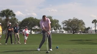 BEN ROETHLISBERGER  REG amp SLOW MOTION GOLF SWING OF NFL FOOTBALL PLAYER FOR THE STEELERS [upl. by Ihcelek]