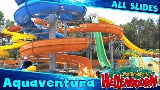 ALL WATER SLIDES at Aquaventura Slide park in Hellendoorn [upl. by Evans212]